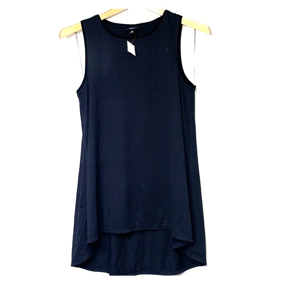 NWTs MOSSIMO • Black Hi Low Hem Tee Tank Top - Picture 1 of 6